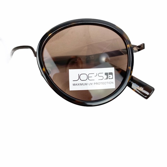 NWT Joe’s Jeans DK Tortoise Round Sunglasses NEW - Picture 3 of 8